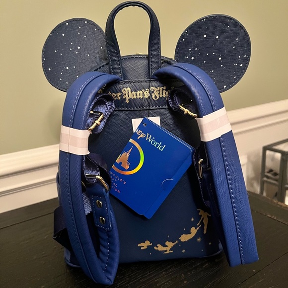 NWT DISNEY PARKS LOUNGEFLY WDW 50TH ANNIVERSARY MMMA PETER PAN MINI BACKPACK - Picture 8 of 9